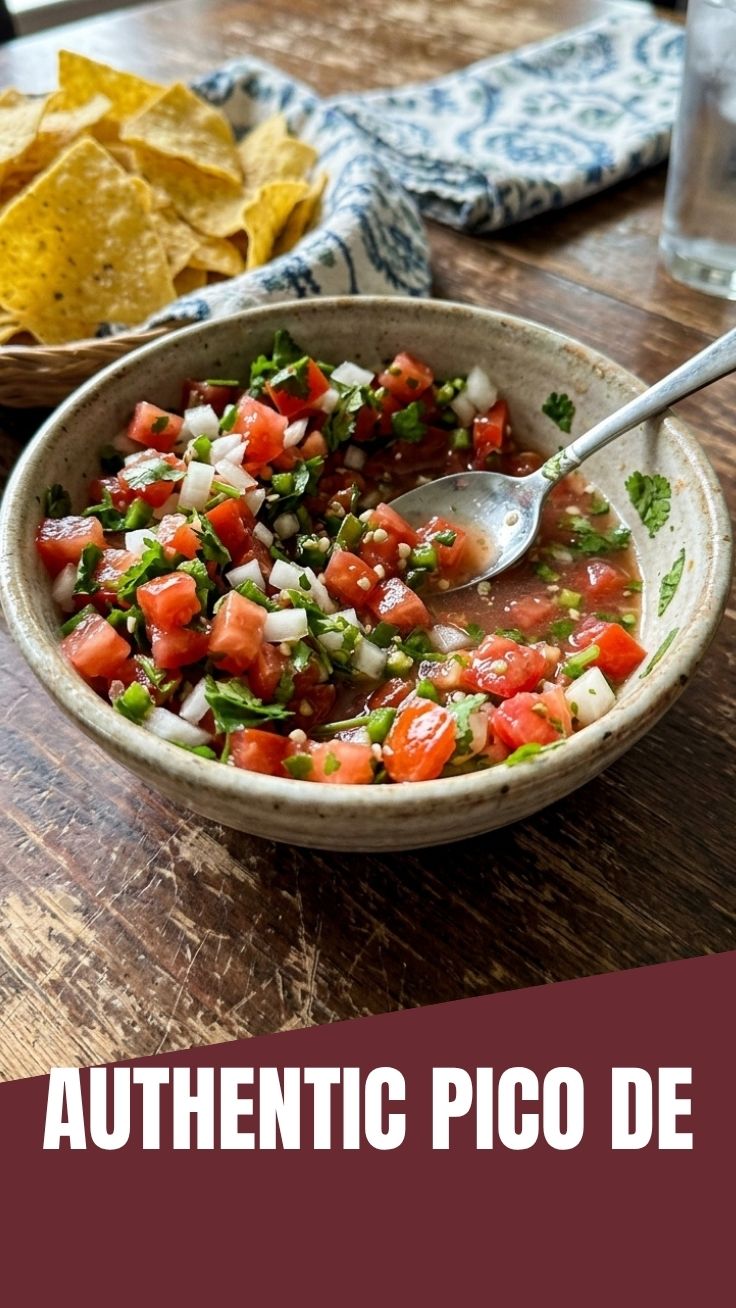 A vibrant bowl of authentic pico de gallo, showcasing fresh diced tomatoes, onions, cilantro, and jalapeños.
