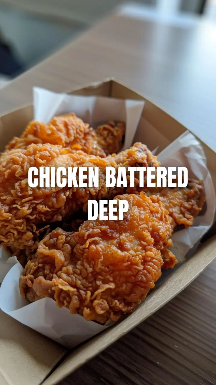 Golden-brown pieces of crispy fried chicken