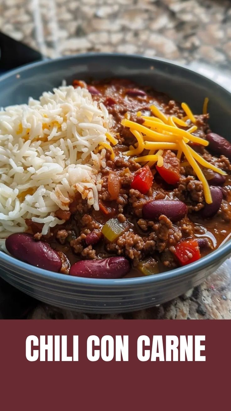 A hot bowl of hearty chili con carne garnished with fresh cilantro