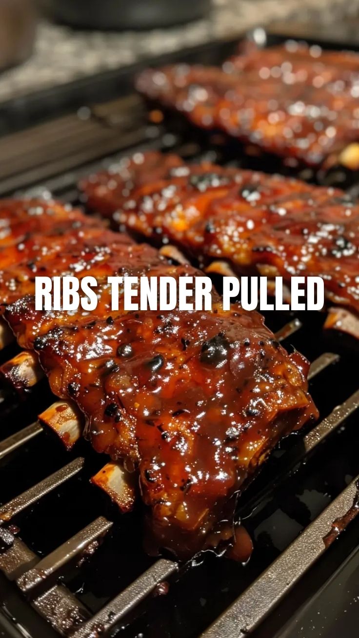 Plated baby back ribs, ready to serve
