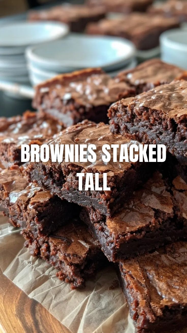 Freshly baked fudgy brownies in a pan, ready to be cut