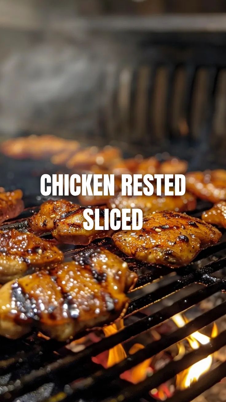 A perfectly cooked grilled chicken, showing char marks from the grill.