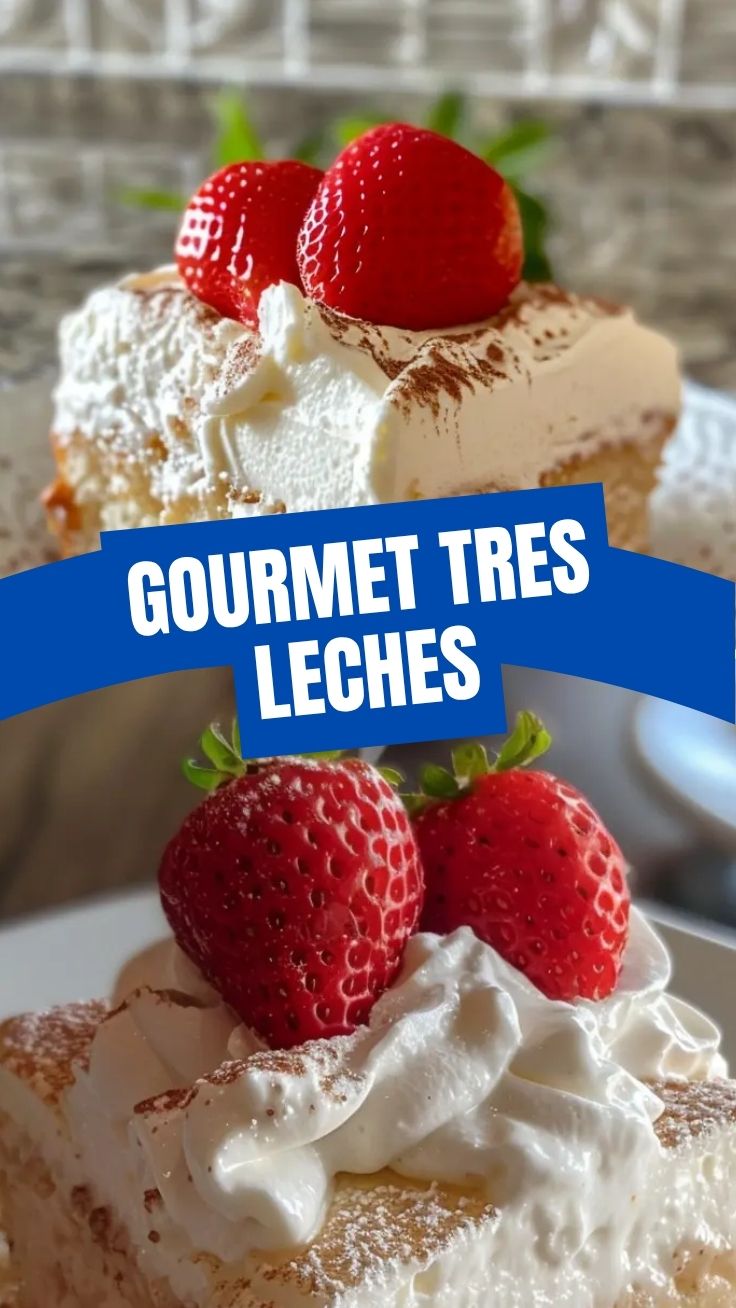 A delectable slice of Tres Leches cake soaked in milky goodness