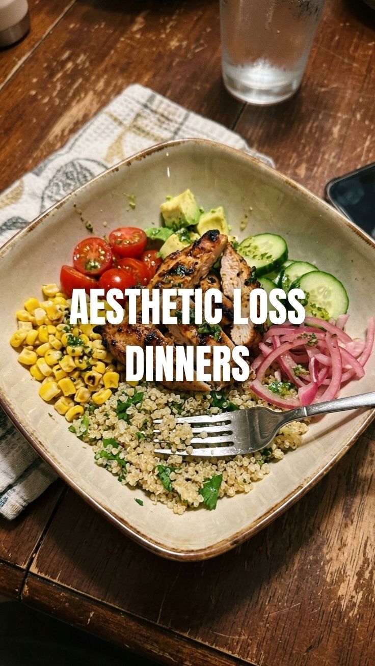 A colorful, healthy 30 minute summer weight loss dinner plate ready to eat
