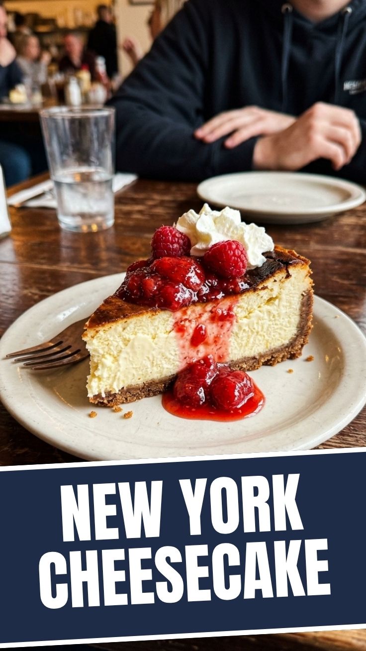 A classic New York Cheesecake, perfectly smooth and creamy.