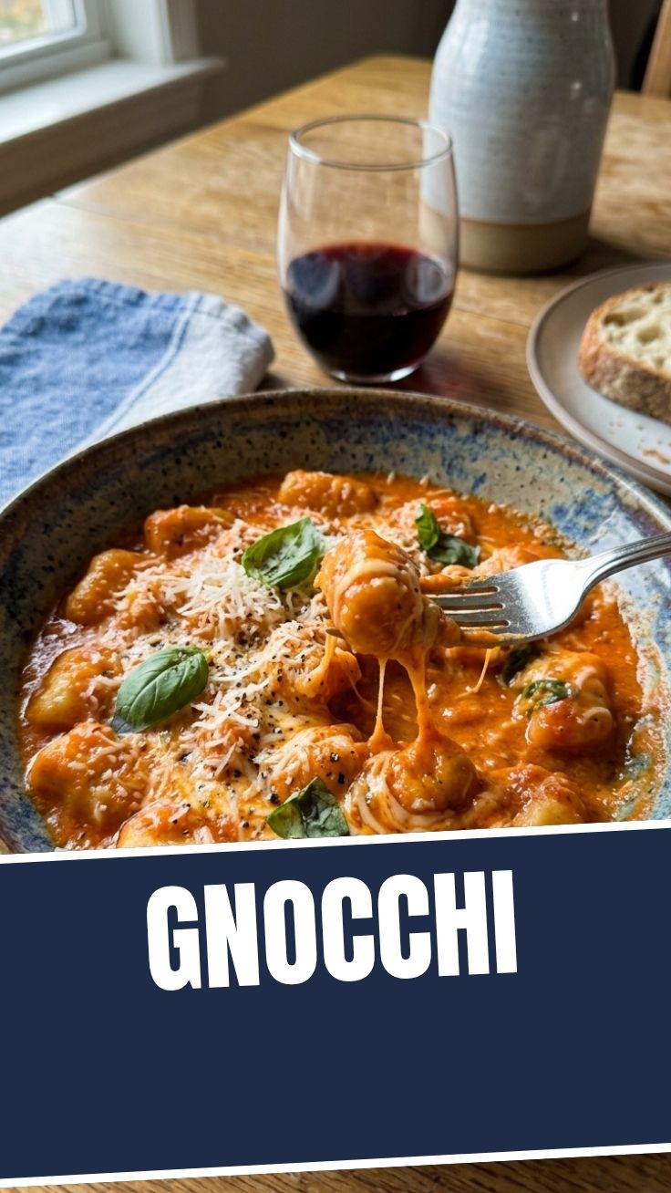A serving of fresh gnocchi with sauce in a bowl