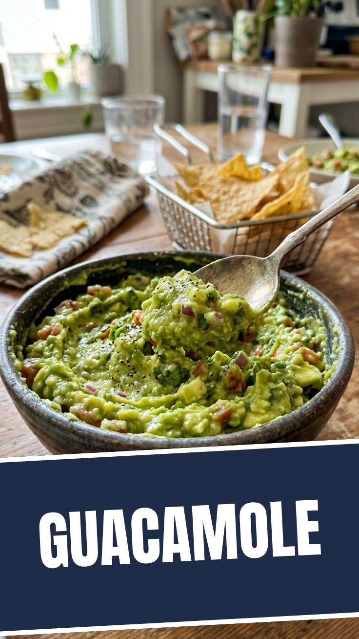 A vibrant bowl of fresh guacamole with avocado chunks