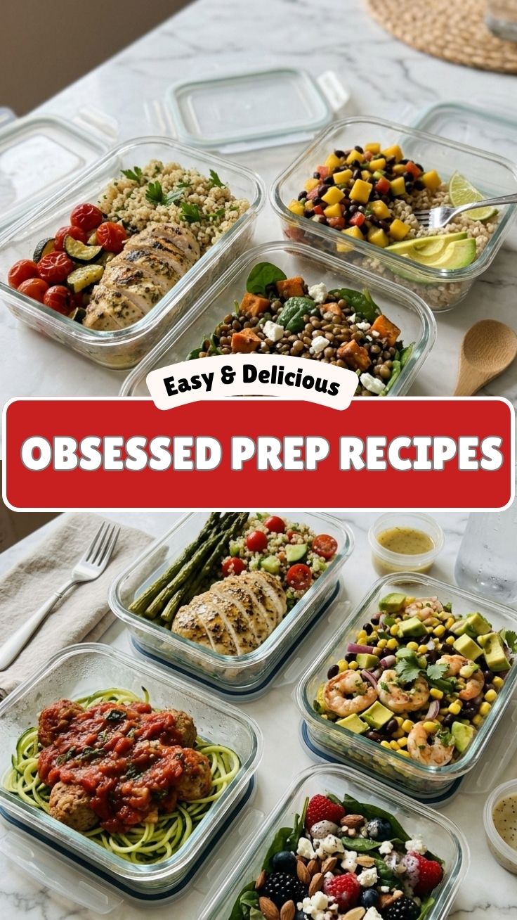 A vibrant array of healthy summer meal prep recipes in individual containers, showcasing fresh vegetables and lean proteins.