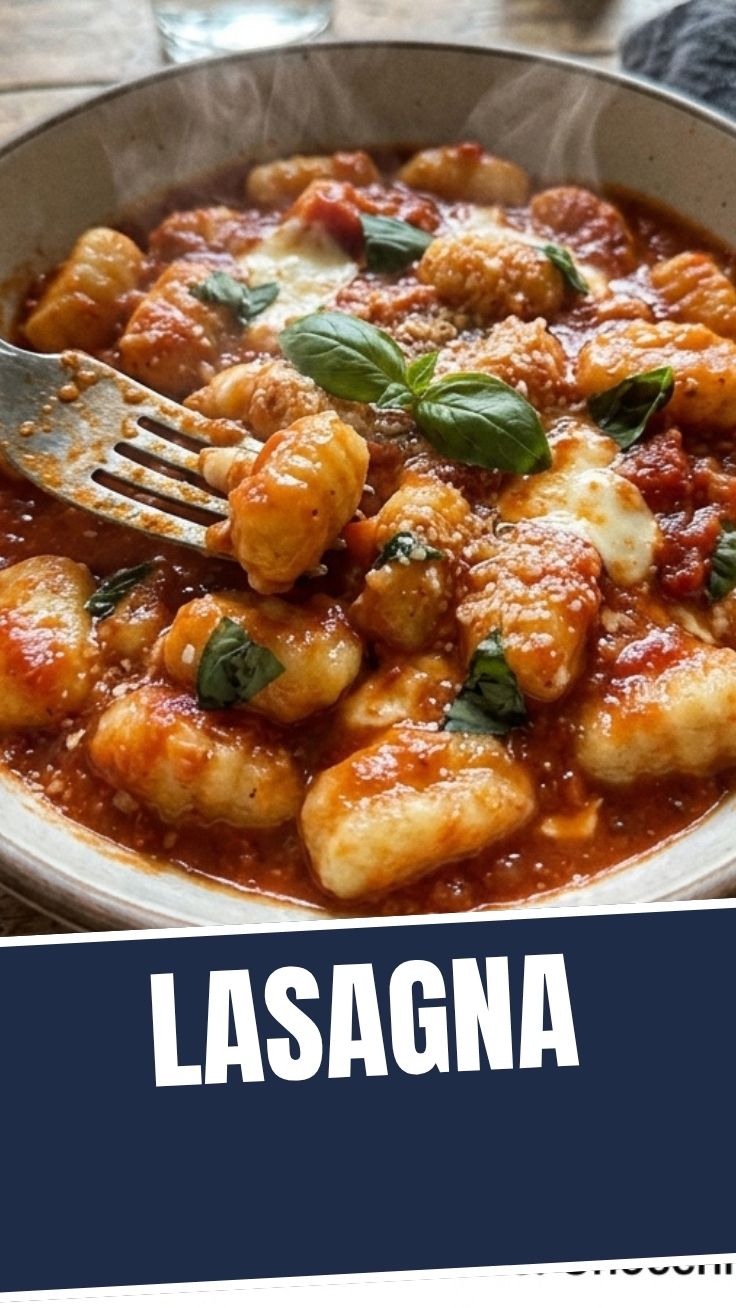 A steaming dish of classic lasagna, layered with rich sauce and cheese