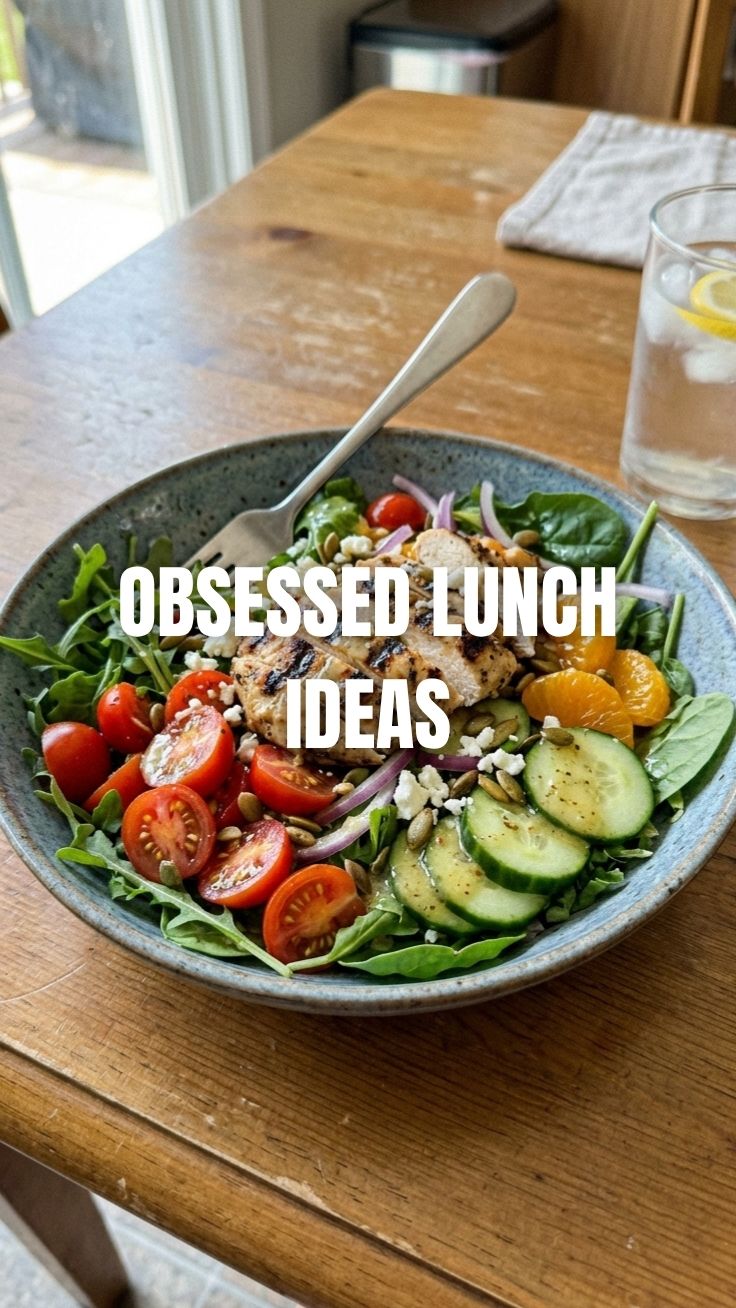 A colorful salad with grilled chicken, avocado, and berries, illustrating weight loss summer lunch ideas.