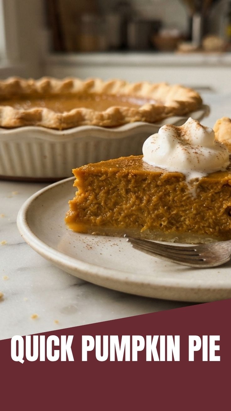 A freshly baked whole pumpkin pie with a golden crust