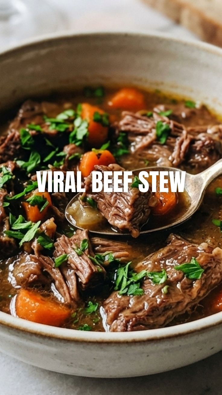 A bowl of hearty beef stew with vegetables