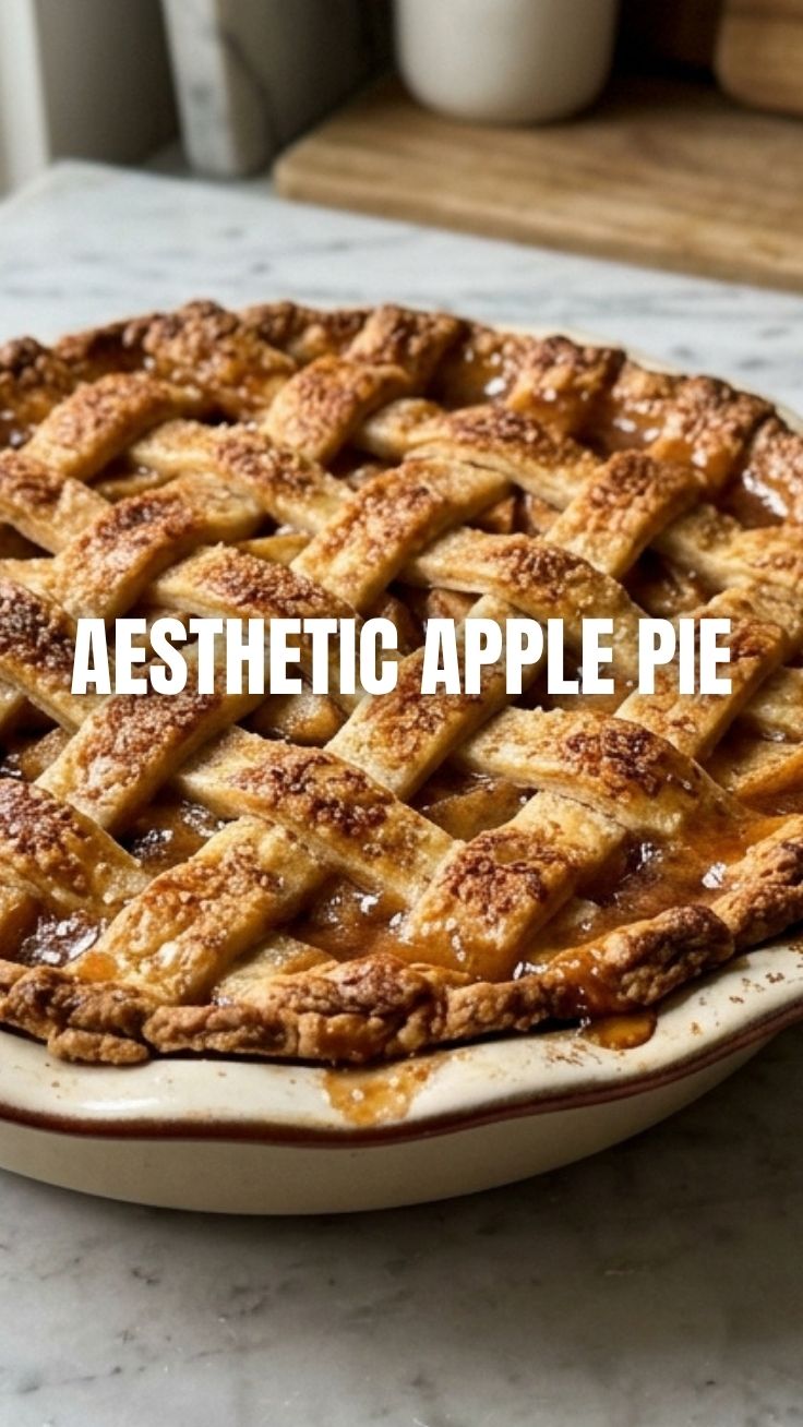 A perfectly baked apple pie with a golden, flaky crust on a cooling rack.