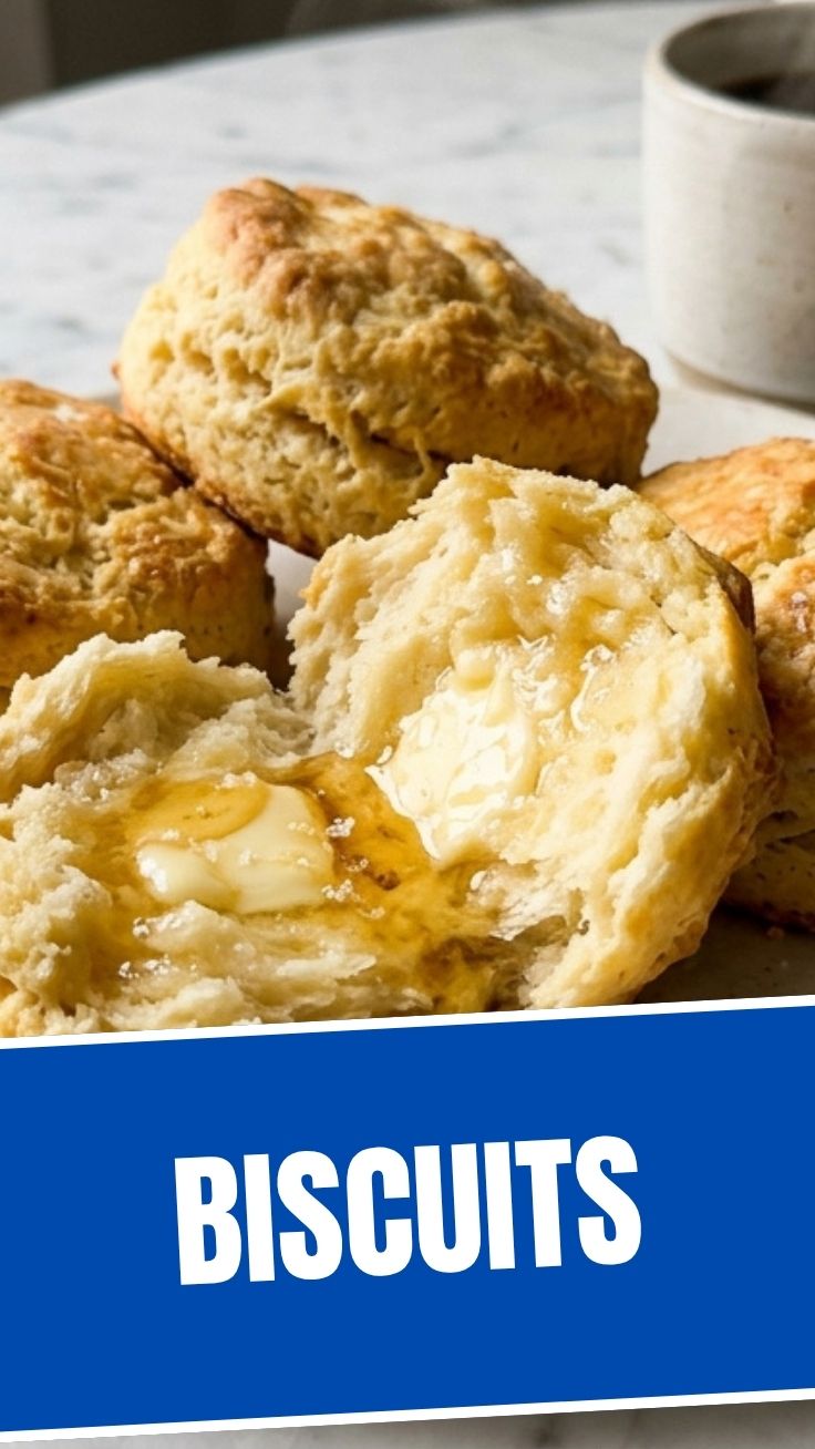 A platter of golden brown, perfectly baked biscuits ready to be served.
