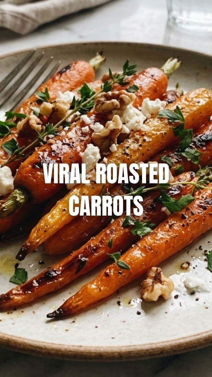 Close-up of perfectly roasted carrots, slightly caramelized