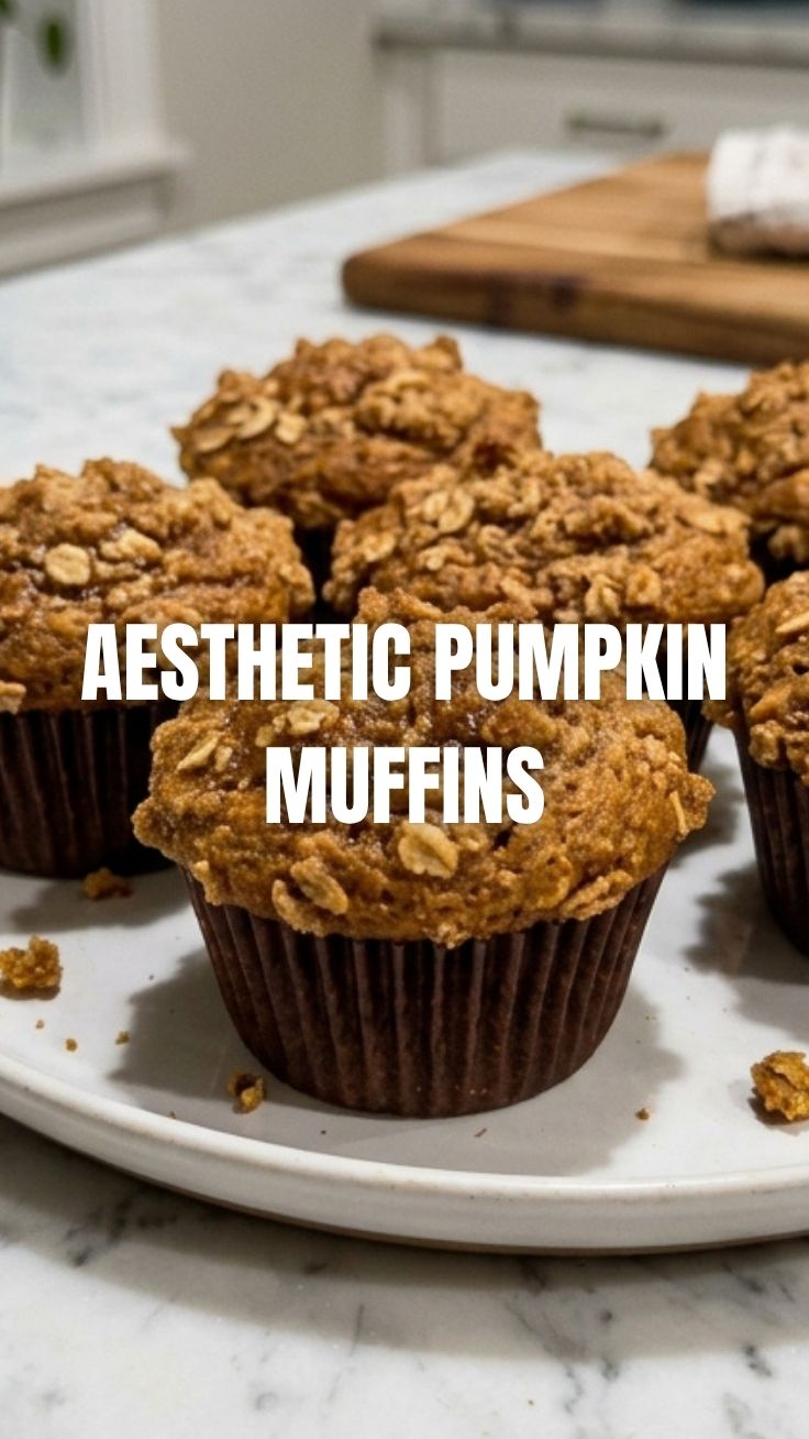 Freshly baked pumpkin muffins cooling on a wire rack