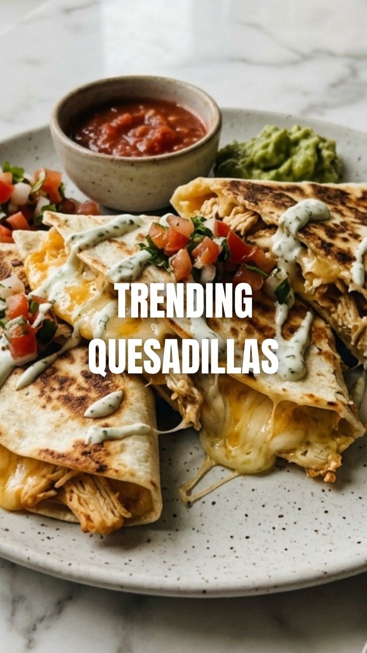 Delicious, savory quesadillas with melted cheese and a golden-brown tortilla.