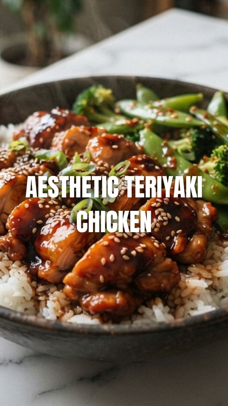 A plate of glistening teriyaki chicken, expertly cooked and ready to serve.