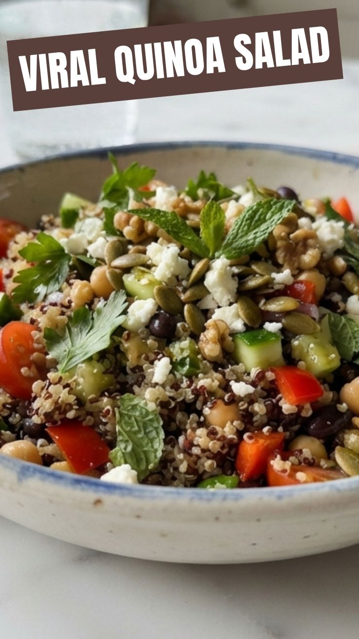 A fresh and colorful quinoa salad bowl