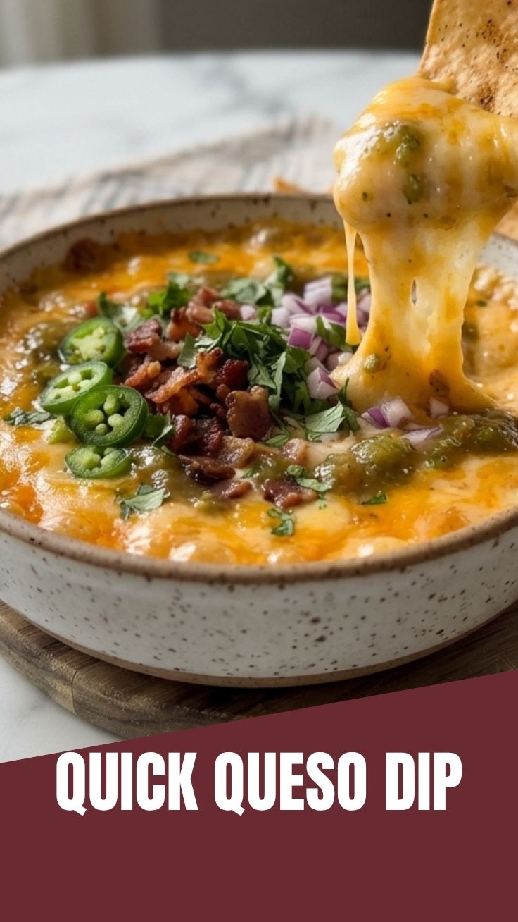 A bowl of smooth, golden queso dip with a vibrant texture.